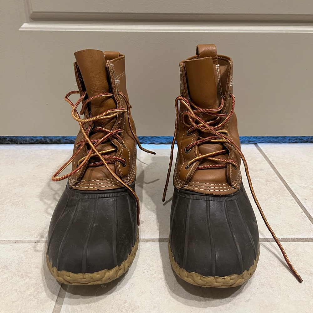 L.L. Bean Women's Bean Boots, 8" Tan/Brown Size 9